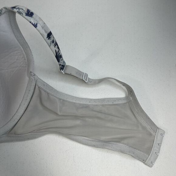 Cacique 44DD Bra Boost Plunge Underwire Floral Lace Cotton Full Figure Coverage - Picture 10 of 15